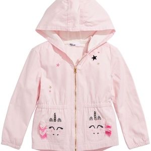 Unicorn Zip Up Hooded Lightweight Jacket size 2T